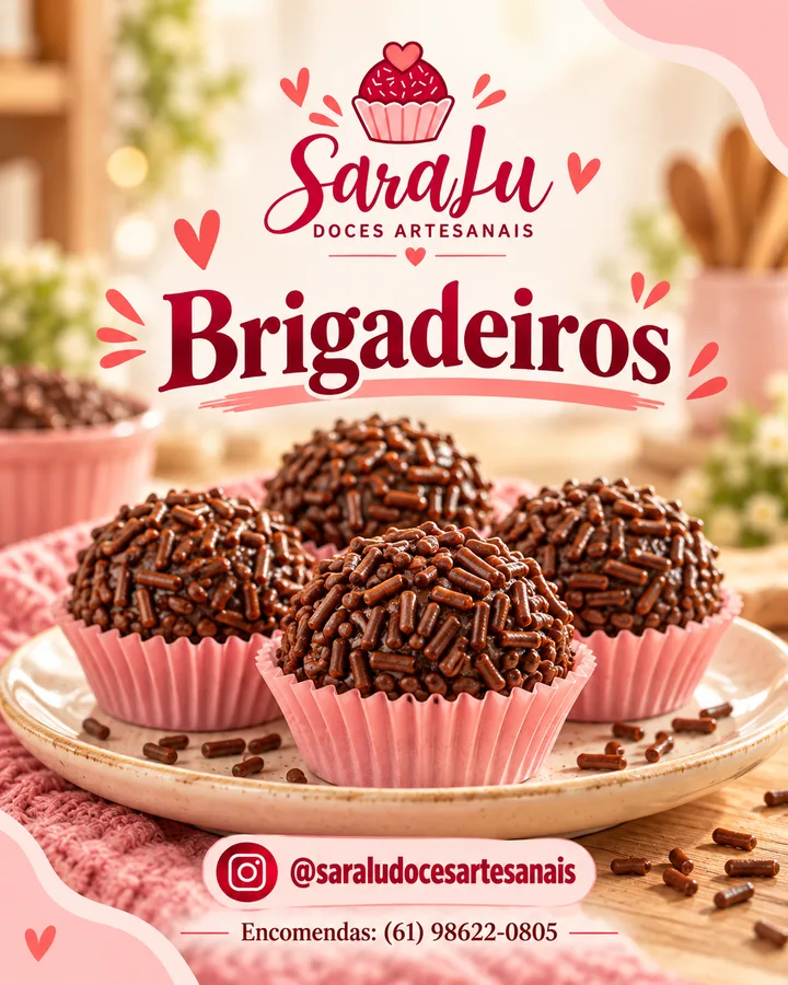Arte SaraLu com brigadeiros