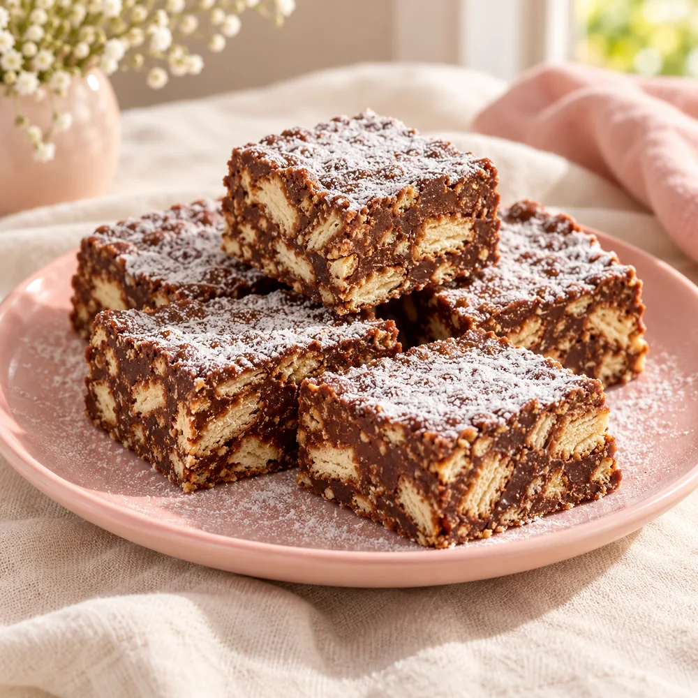 Pedaços de palha italiana em prato rosado